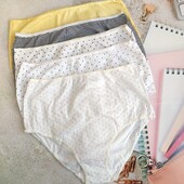 Чудовий комплект з 5-х класичних трусиків з високою посадкою з бавовни primark (англія)