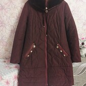 Тепле зимове пальто. Марсала колір.стан нового.