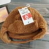 Дитяча шапка з тканини “тедді” на флісі kiabi (франція)