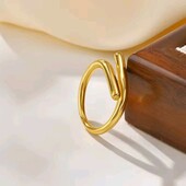 Каблучка, кільце, скручене, подвійне, медзолото