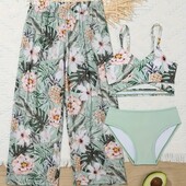 Модний тричастинний купальник для дівчинки 10 р. 134-140