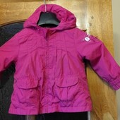 Червона куртка - вітровка для дівчат на зріст 92-98 см