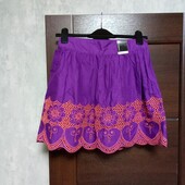 Розпродаж!!! Брендовая новая коттоновая юбка с прошвой р.36евро на пот-33.