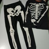 Збірний костюм H&M+f&f на 7-8 років.Скелет.Котон