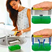 Органайзер для губки та миючого засобу з нажимним дозатором Soap Pump Sponge Caddy