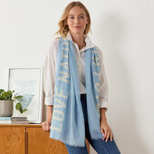 ♕ Тканий шарф із ефектним принтом від Tchibo (Німеччина) розмір 70*180 см,нюанс