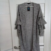 Розпродаж!!! Брендовый новый красивый удлинённый кардиган р.12.