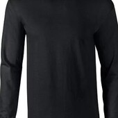 Чорний лонгслив gildan