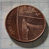 Монета Великобританії 1 пенні 2016