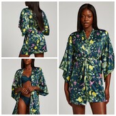 Hunkemoller! Сатиновий жіночий халат кімоно з лимончиками Xs/S розмір reflecting pond! Лот 34