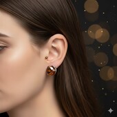 Елегантні срібні сережки з бурштином