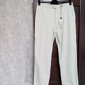 Розпродаж!!!Брендовые новые коттоновые летние брюки-слаксы р.34-33 на пот-42-43, поб-53