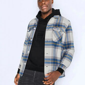 6624.Фланелевая рубашка з кишенями щільна для перехідного періоду розмір Евро Л