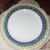 Велике блюдо з ручним розписом