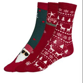 Лот=3шт! Жіночі новорічні шкарпетки Esmara р.35-38. Комплект з 3-х пар. Німеччина