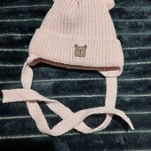Тепла зимова шапочка для немовлят, 0-3 міс.