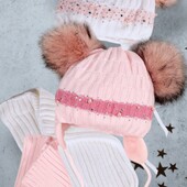 Гарний комплект зима шапка + снуд якість крута 46-48 від 2-4років теплий