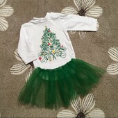 Арт. 005. Боді новорічний зі спідницею 86