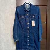 Новое брендовое джинсовое рубашка-платье р.14.