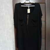 Новая брендовая трикотажная вискозная блуза-туника р.22.