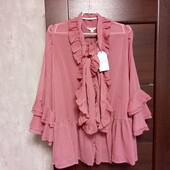 Брендовая новая красивая блуза р.X-larg(22-26) оверсайз.