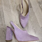 Туфлі 35р шкіра, замш