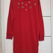 Червона сукня-туніка, на ріст 152, р. S/M