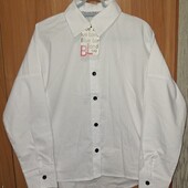 Нова стильна біла блузка сорочка для дівчинки Blueland kids р. 128