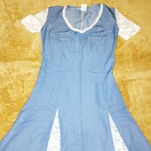 Сукня під джинс с гипюровими вставками. Нове