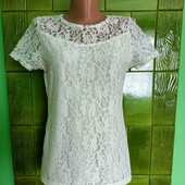 Біла мереживна блузка, кофта True Spirit. Розмір-M.