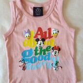 Майка для дівчинки Primark 1,5-2, 6-7, Міккі Маус рожевого кольору 6718