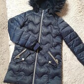 Тепла куртка на зиму для дівчини 7-9 років. Гарний стан
