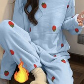 Затишний флісовий піжамний комплект розмір с-м