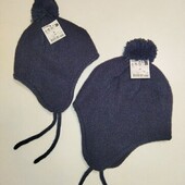 Утеплена шапка,шолом синій Kiabi 45