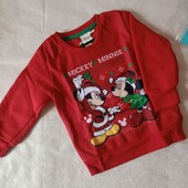 Святковий дитячий реглан на 2-3 роки міккі та мінні. реглан 7860