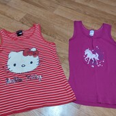 2 майки для дівчинки в чудовому стані