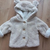 Тепла шубка тедді з вушками від народження до 3 місяців