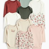 Мультипак поштучно дитячих боді з квітковим принтом на 6-9 міс. C&A