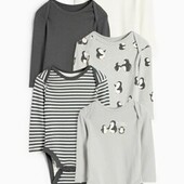 Мультипак з 5 шт. дитячих боді на довгий рукав 9-12міс. C&A