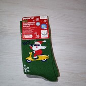 2 пари. Дитячі новорічні махрові шкарпетки Pepperts. 4-6р