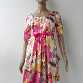 Стильне яскраве плаття з квітковим малюнком 42-48 розміри (36-42 євророзміри)