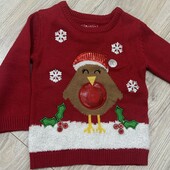 ✨ ✅ Светр з різдвяним мотивом Новорічна кофта, червона