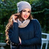 Шапка + снуд из ангоры на флисе! Цвет на выбор!