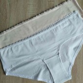Oyanda брендовые новые хлопковые трусики с кружевной резинкой размер XXL евро 52/54 в лоте 2 шт.