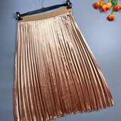Спідниця міді плісована карамельного кольору