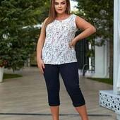 шикарные джинсовые бриджи. 44 размер