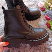 Шкіряні черевики на вовні розмір 36