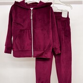 Костюм дитячий велюр хутро 98-134 кольори