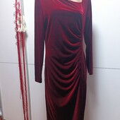 Велюрова сукня бордо