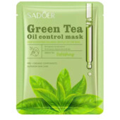 Тканинна маска з зеленим чаєм для контролю жирного блиску Sadoer green tea 25 г